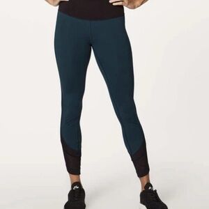 lululemon athletica Blue and Black Leggings